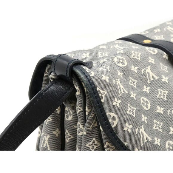 Louis Vuitton Monogram Idile Saumur PM Shoulder Bag Canvas Leather Ankle Blue - Picture 7 of 8